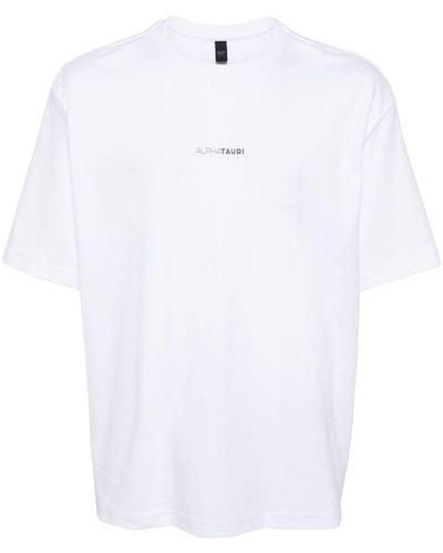 Alpha Tauri Logo-print Cotton T-shirt - White