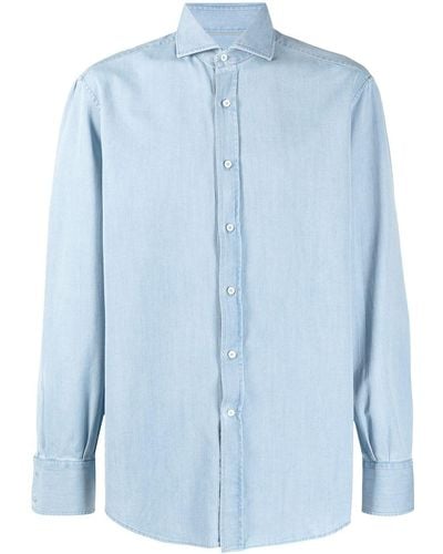 Brunello Cucinelli Button-down Fitted Shirt - Blue