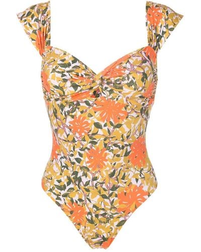 Clube Bossa Floral-print Swimsuit - Orange