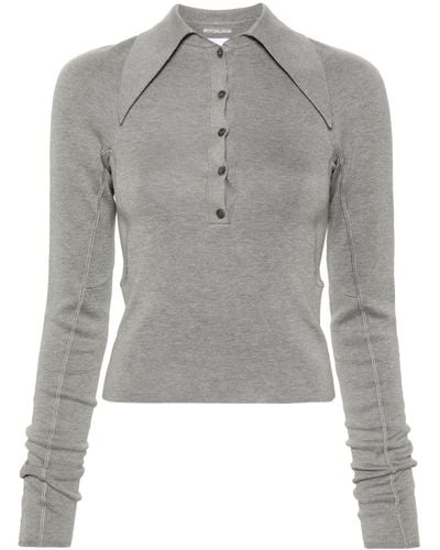 16Arlington Vitara Pointed Collar Sweater - Grey