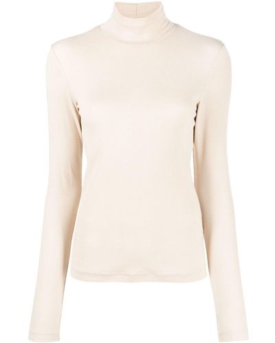 Filippa K Top Nellie a collo alto - Neutro