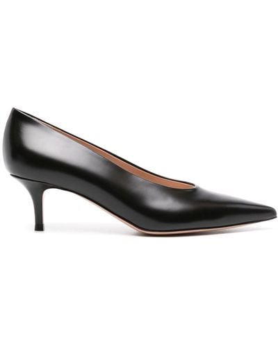 Gianvito Rossi Robbie 55mm Leather Court Shoes - Brown