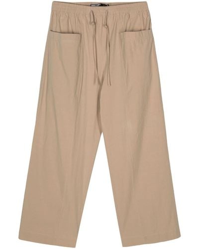 Bimba Y Lola Elasticated-waistband Cropped Pants - Natural