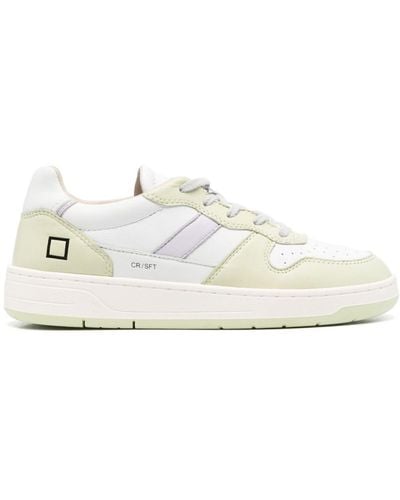 Date Court 2.0 Panelled Leather Trainers - White