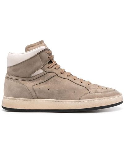 Officine Creative High-top Leather Trainers - Brown