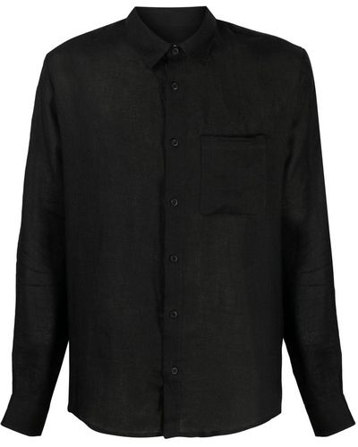 A.P.C. Classic-shirt Linen Shirt - Black