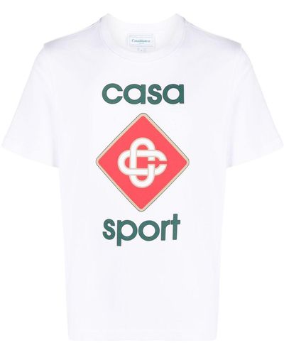 CASABLANCA T-Shirt mit "Casa Sport"-Print - Weiß