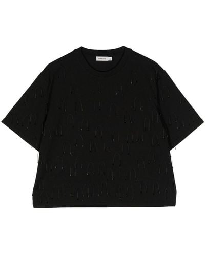 Jonathan Simkhai Camiseta Amaru con apliques - Negro