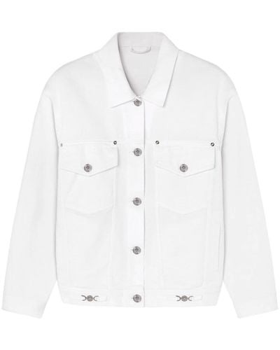 Versace Sea Life-print Denim Jacket - White