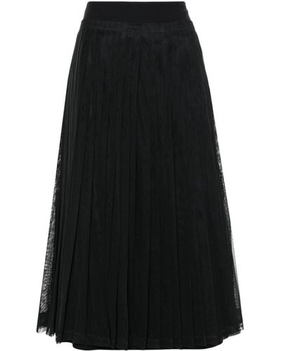 Fabiana Filippi Jupe mi-longue à design plissé - Noir