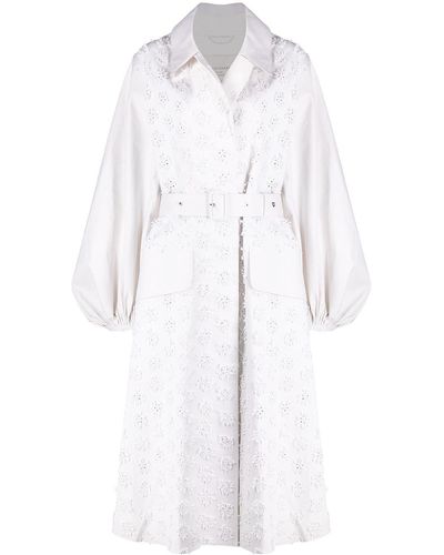 Cecilie Bahnsen Bonded Cotton-blend Coat - White