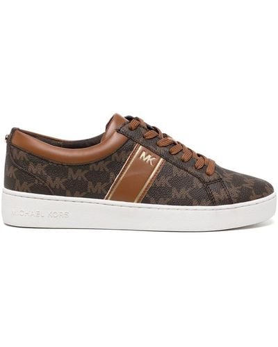 Michael Kors Juno Striped Lace-up Sneakers - Brown