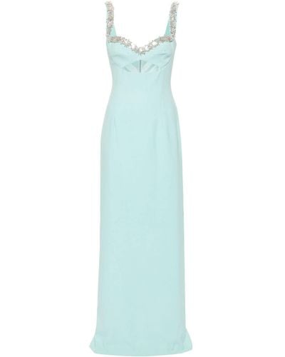 Amen Crystal-embellished Long Dress - Blue