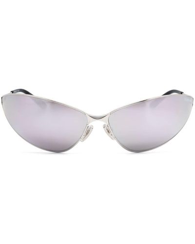 Balenciaga Razor Cat-eye Sunglasses - Metallic