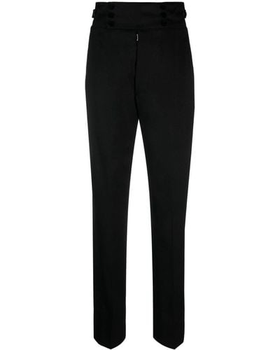 Maison Margiela Pantalones ajustados con cuatro costuras - Negro