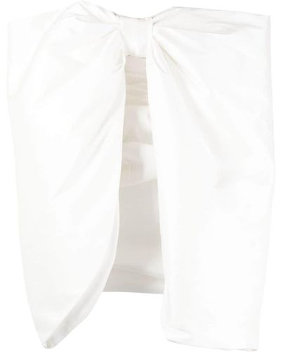 Rachel Gilbert Alessandra Oversize Bow-detail Minidress - White