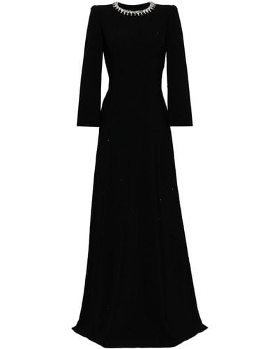 Jenny Packham Mars Crepe Gown - Black