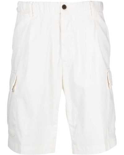 Corneliani Elasticated-waist Cargo Shorts - White