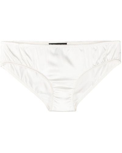 Dolce & Gabbana Slip mit gewelltem Saum - Weiß