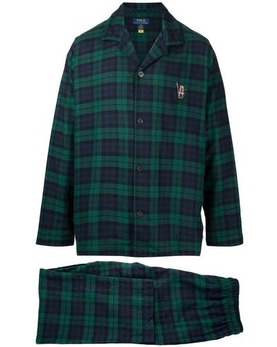 Polo Ralph Lauren Tartan-check Pyjama Set - Green