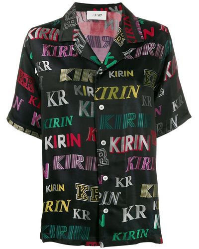 Kirin ルレックスジャカードパジャマシャツ - ブラック