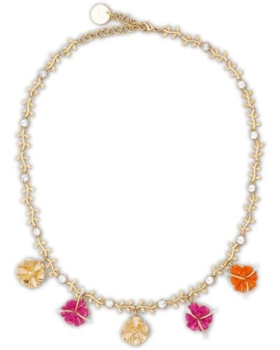 Marni Halskette mit Blumenmotiv - Weiß