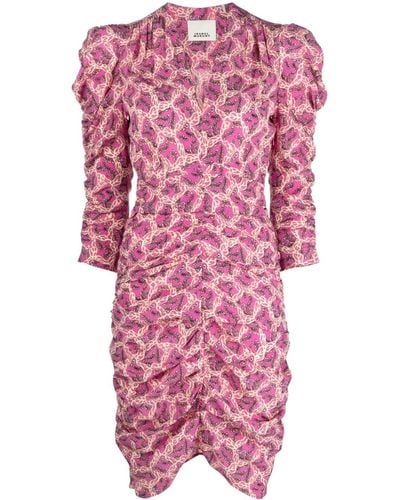 Isabel Marant Kleid mit grafischem Print - Pink