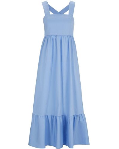 BOSS Cotton Maxi Dress - Blue