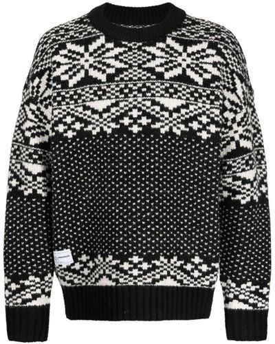 Chocoolate Jacquard Knitted Sweater - Black