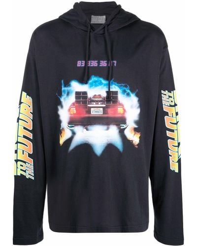 VTMNTS Back To The Future Print Hoodie - Blue