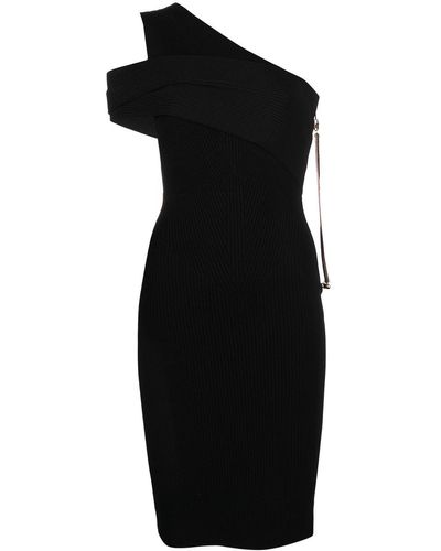 AZ FACTORY Mybody Asymmetric Wrap Dress - Black