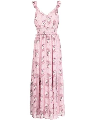 PAIGE Pacifica Floral-print Maxi Dress - Pink