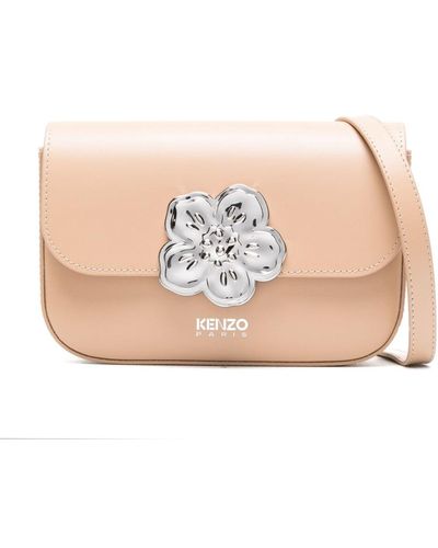 KENZO Boke Leather Crossbody Bag - Pink