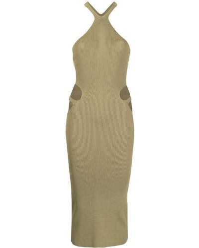 Dion Lee Lustrate Fork Bodycon Dress - Brown
