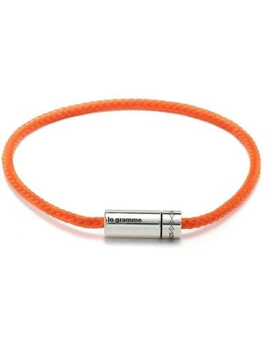 Le Gramme Pulsera de cable en plata - Naranja