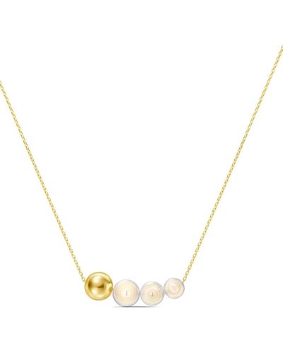 Tasaki 18kt Yellow Gold Sliced Necklace - Metallic