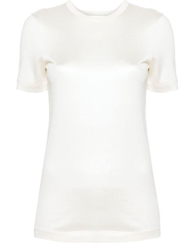 Loewe Anagram-embroidered Knotted T-shirt - White