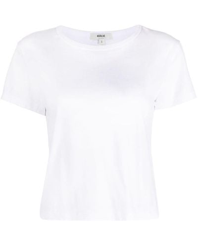 Agolde Micromodal-supima Cotton Blend T-shirt - White