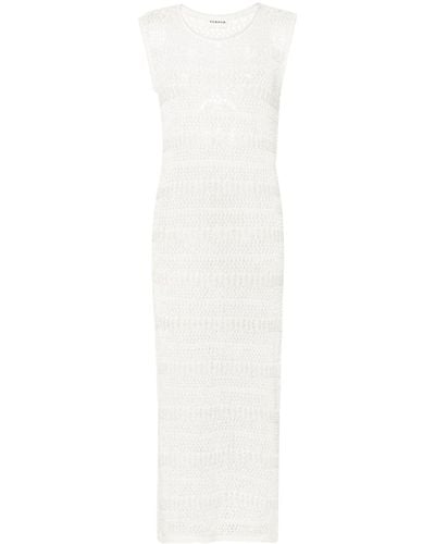 P.A.R.O.S.H. Robe en crochet à coupe longue - Blanc