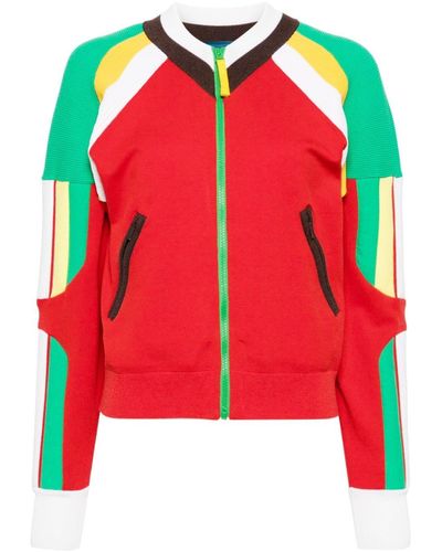 Kolor Colour-block Zip-up Jacket - Red