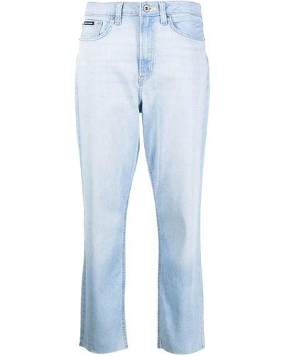 DKNY Broome Cropped Denim Jeans - Blue