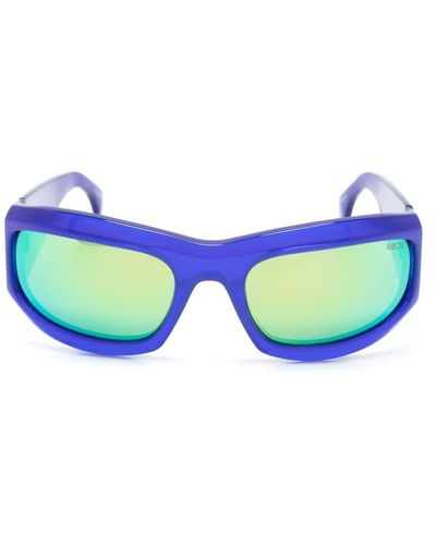 Marcelo Burlon Catemu Rectangle-frame Sunglasses - Blue