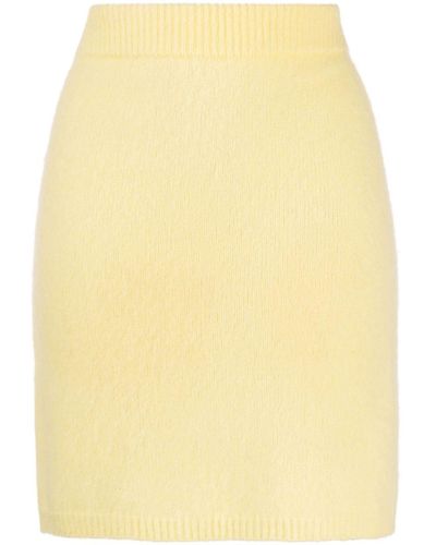 Cashmere In Love Ula Fine-knit Miniskirt - Yellow