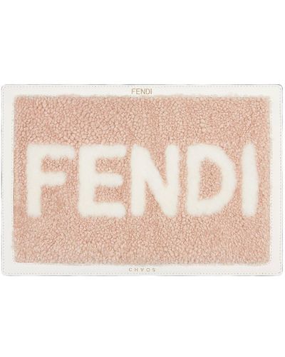 Fendi Logo-print Laptop Cover - Pink