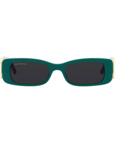 Balenciaga Occhiali da sole BB0096S con placca BB - Verde