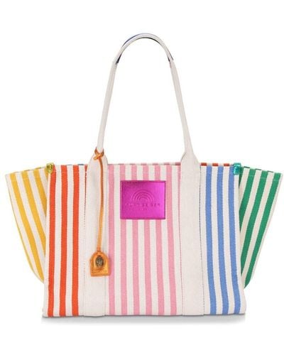 Kurt Geiger Southbank Canvas Tote Bag - Pink