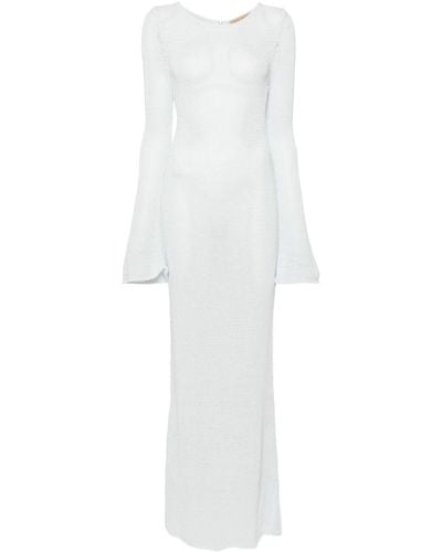 AYA MUSE Orca Knitted Maxi Dress - White