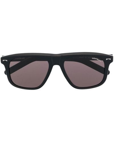 Montblanc Square-frame Tinted Sunglasses - Black