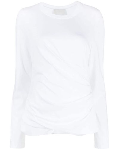 3.1 Phillip Lim Camiseta con diseño envolvente - Blanco