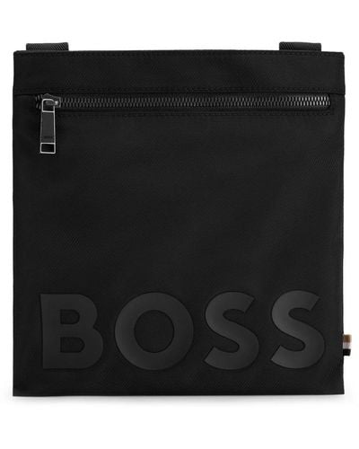 BOSS Logo-appliqué Messenger Bag - Black